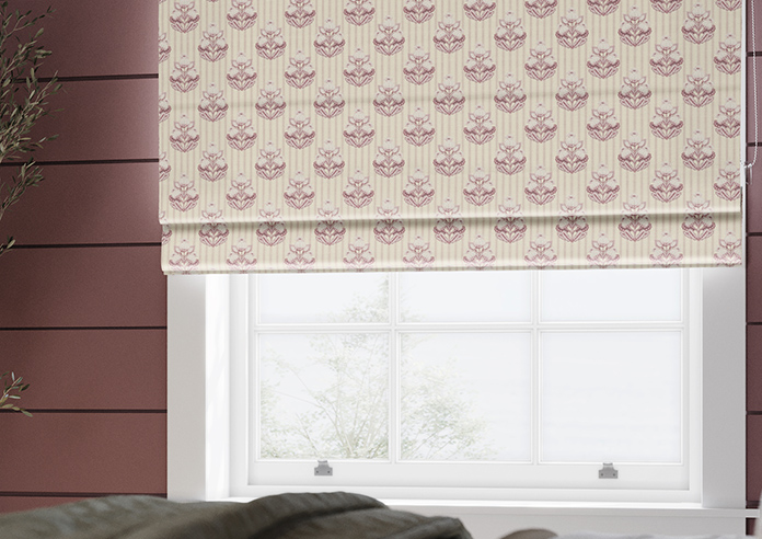 Midford, Mantels Stripe Rosies Pink - Roman Blind - Image 5